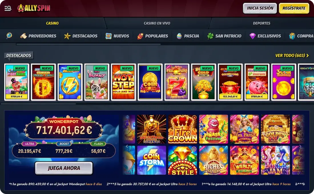juegos del casino allyspin